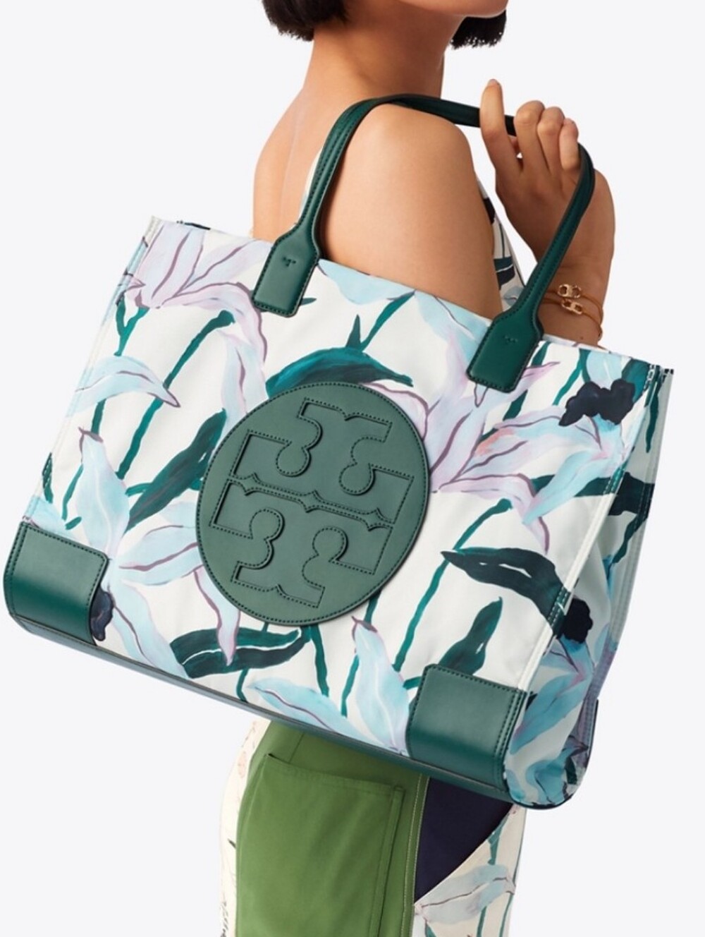 SMALL FLAW - NWT TORY BURCH ELLA PRINTED TOTE BAG - DESERT BLOOM